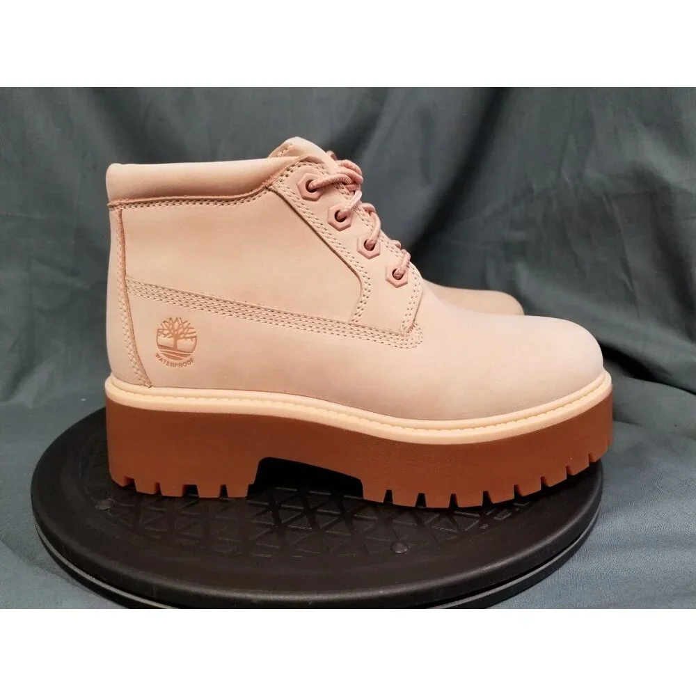 Timberland Girls Nellie Stonestreet Platform Boots Pink Size 4.5 NEW IN BOX! - Picture 9 of 12